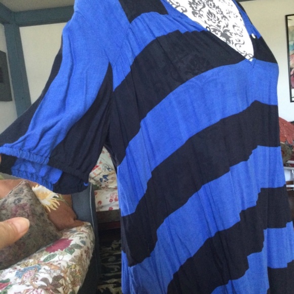 Rodebjer Blue Black Striped Dress size SMALL - Picture 3 of 8